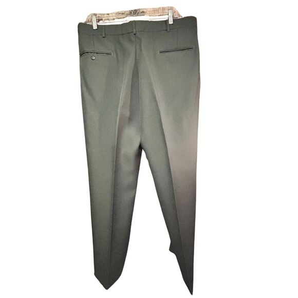 Patriot Dress Pants Mens 35x30 Polyester Olive Green Straight Leg - Picture 3 of 8